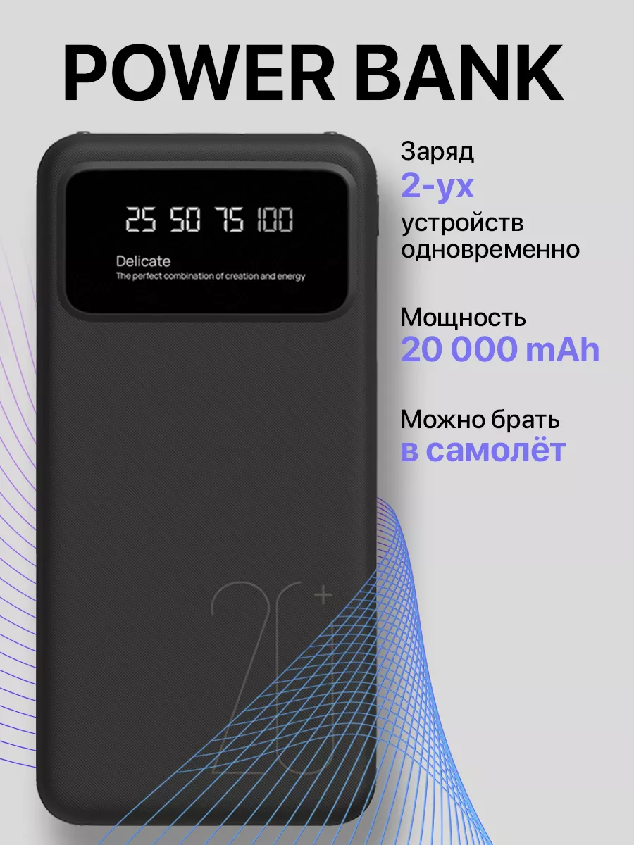 Повербанк 20000mah пауэрбанк power bank