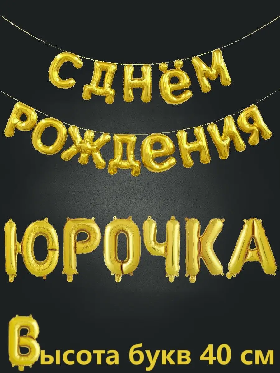 Набор растяжка шарики с днем рождения имя Юрочка BALLOON купить по цене 824  ₽ в интернет-магазине Wildberries | 160711675