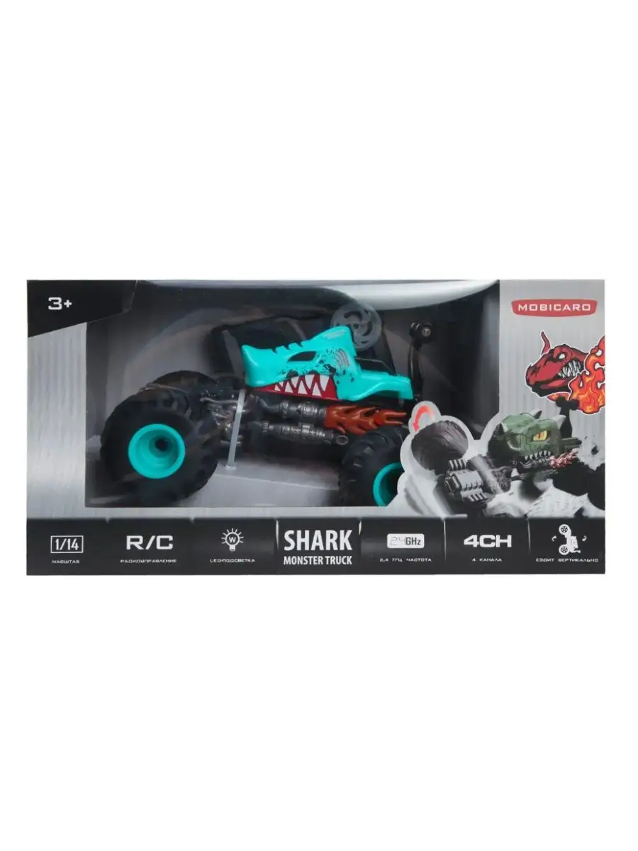 Машинка РУ Shark Monster Truck Mobicaro купить по цене 3 805 ₽ в  интернет-магазине Wildberries | 160942344