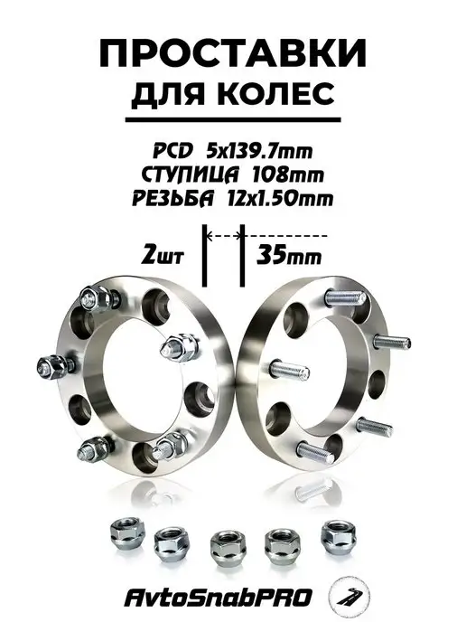 Расширители колеи УАЗ (колесные проставки) 25 мм. (алюминий) 4 шт. «АвтоГур73»