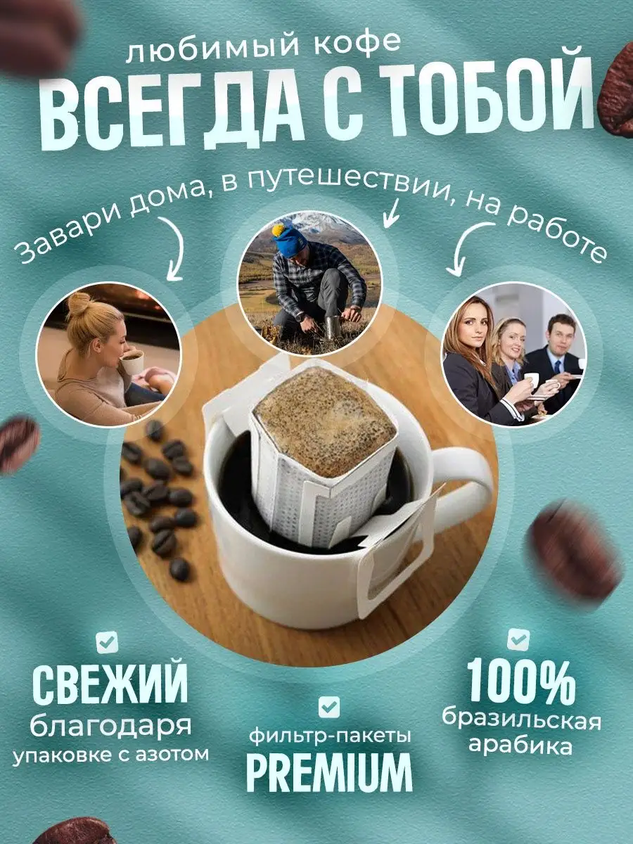 Молотый кофе дрип-пакет, ароматизированный кофе, дрип Morning Coffee купить  по цене 0 сум в интернет-магазине Wildberries в Узбекистане | 161018202