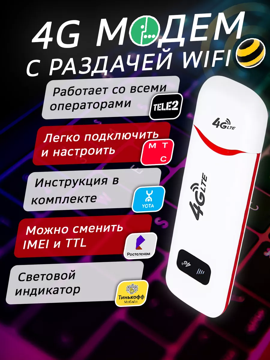 Модем 4G с раздачей Wi-Fi