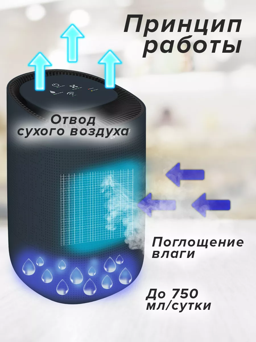 Осушитель воздуха для дома и квартиры бытовой Libhof купить по цене 5 851 ₽  в интернет-магазине Wildberries | 161152227