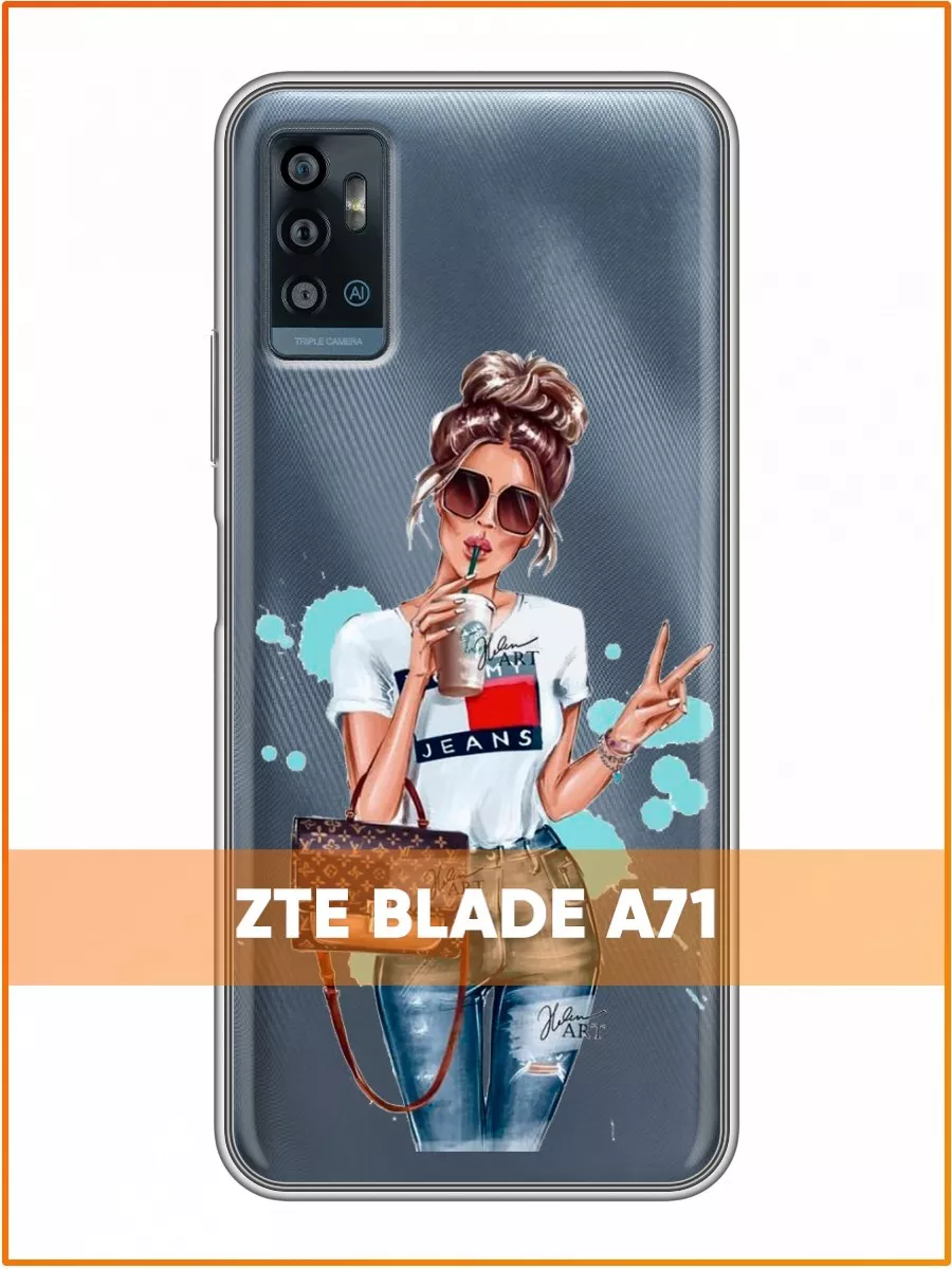 Прозрачный чехол на ZTE Blade A71/ЗТЕ Блейд А71