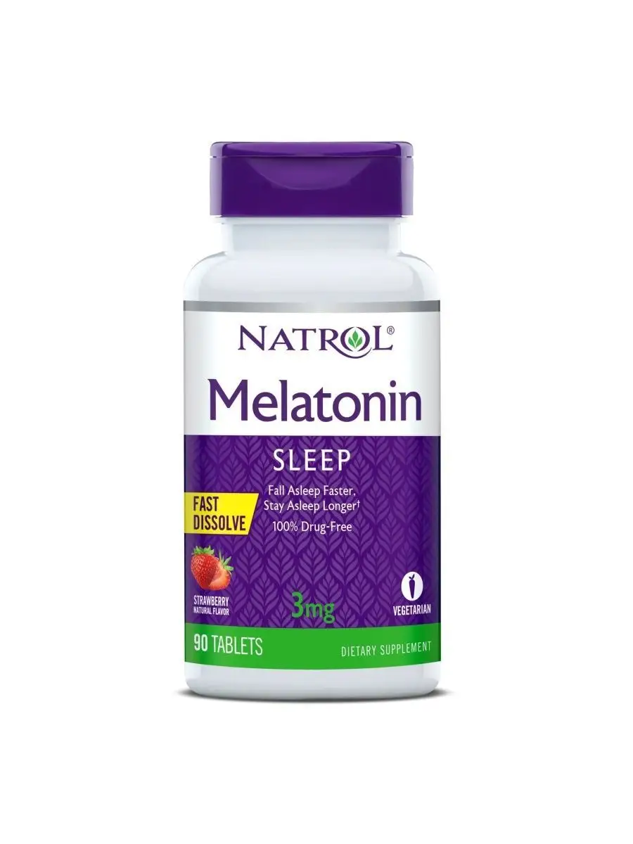 Natrol Melatonin Fast Dissolve Strawberry 3 90