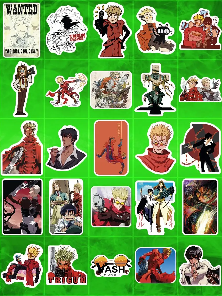 Sticker Rush Стикеры наклейки на телефон стикерпак аниме Триган Trigun