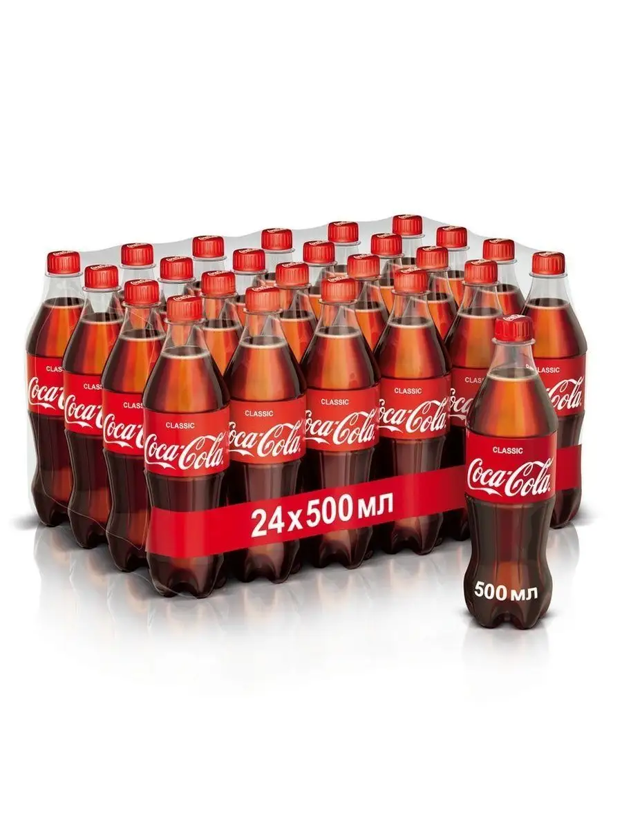 Напиток Cоca-Cola газированный, 24 бутылки по 0.5 л Coca Cola купить по  цене 0 р. в интернет-магазине Wildberries в Беларуси | 162646484