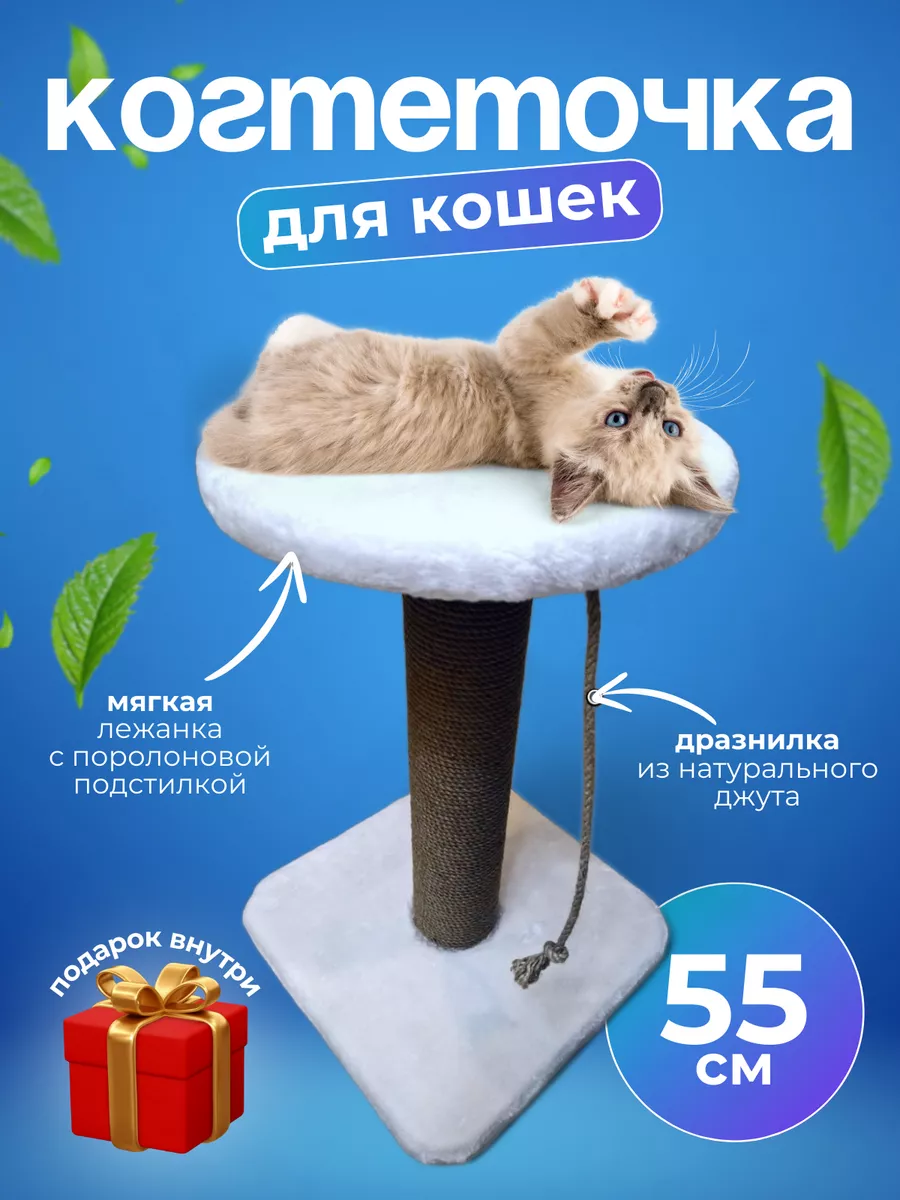 Когтеточка для кошки столбик напольная МОДНЫЙ ДОМ купить по цене 826 ₽ в  интернет-магазине Wildberries | 162839733