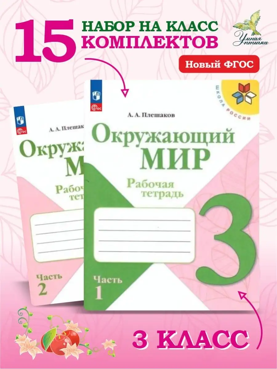 Окружающий мир 3 класс Рабочая тетрадь 15 комплектов 2024 Просвещение  купить по цене 11 642 ₽ в интернет-магазине Wildberries | 163242752