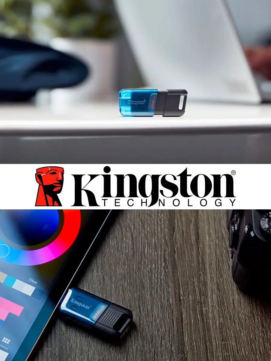 Kingston Флеш-накопитель USB 3.2 64 ГБ DataTraveler 80 M Type-C