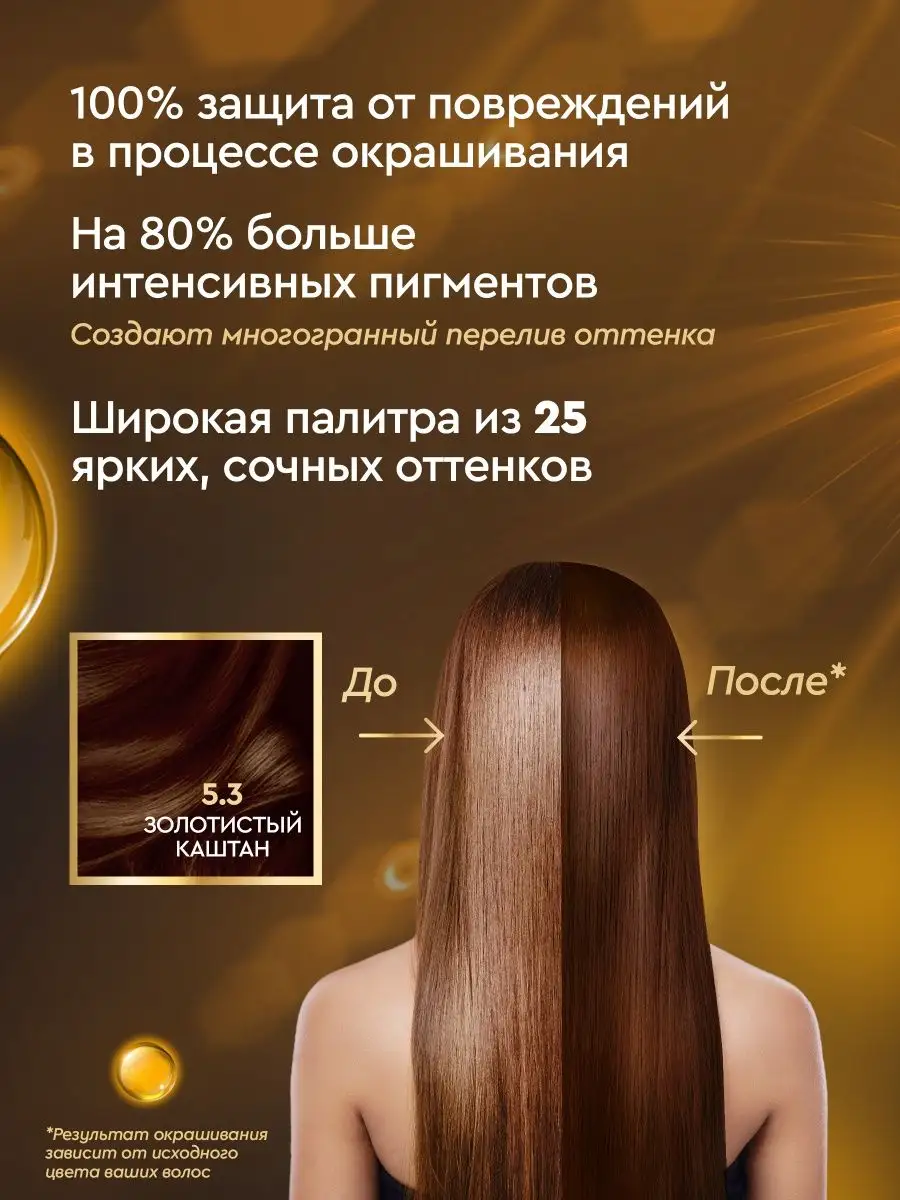 Стойкая крем краска для волос 5.3 Золотистый каштан STYLIST PRO купить по  цене 215 ₽ в интернет-магазине Wildberries | 163258003