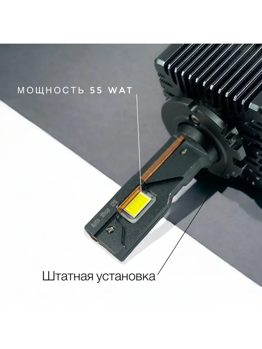 Светодиодные лампы D1S LED вместо штатного ксенона Auto_shop126 купить по  цене 4 209 ₽ в интернет-магазине Wildberries | 163295062