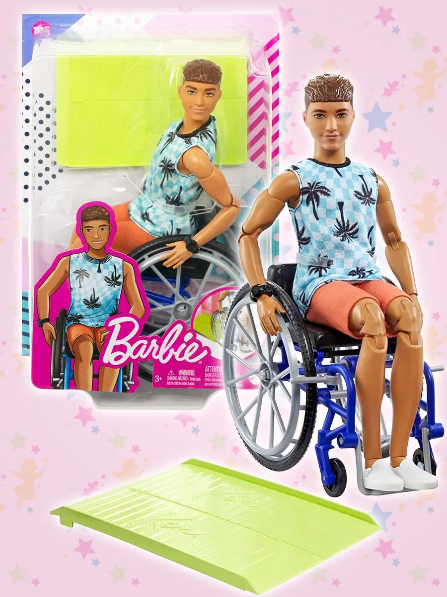 Barbie Ken-брюнет Барби и инвалидное кресло