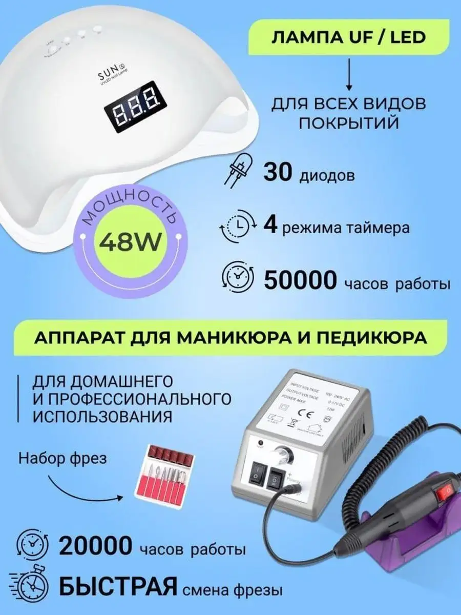 Профессиональный набор для маникюра и педикюра Nailstock купить по цене 1  799 ₽ в интернет-магазине Wildberries | 164385456