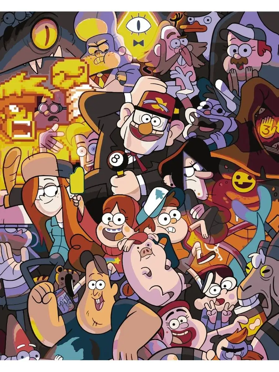 Картина по номерам Gravity Falls Гравити Фолз Персонажи 2 Цветное купить по  цене 24,45 р. в интернет-магазине Wildberries в Беларуси | 164529981