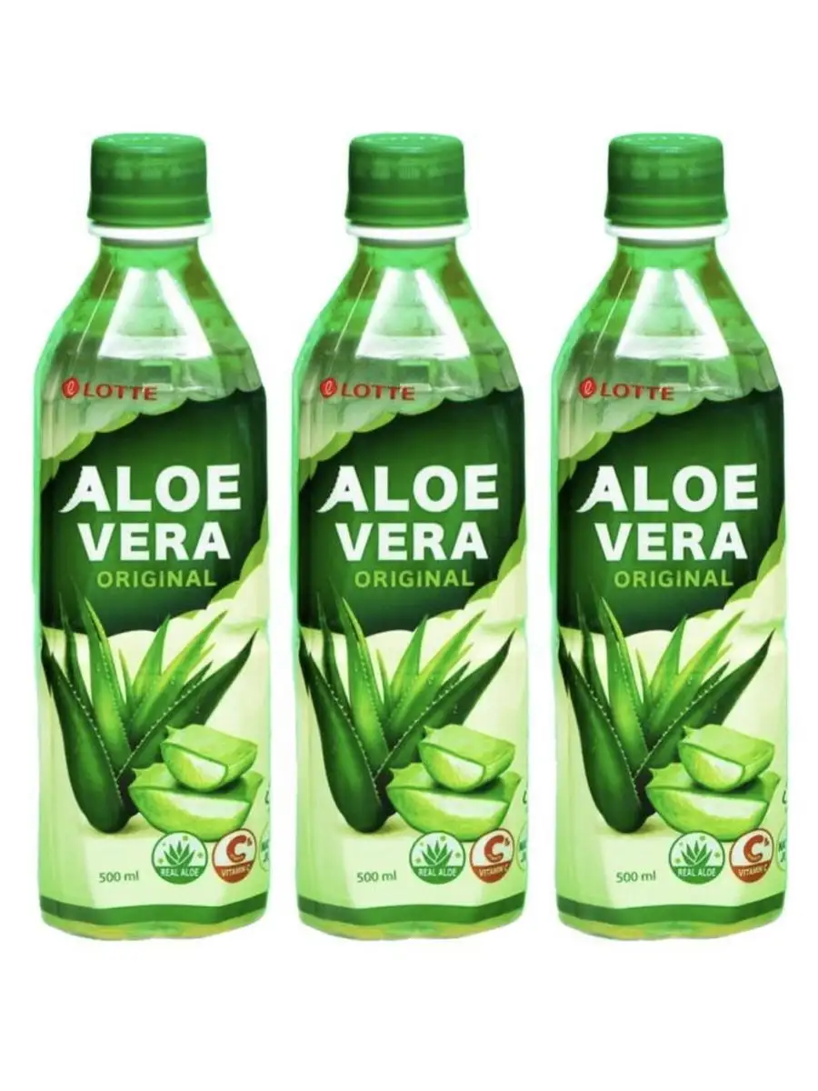 Напиток сокосодержащий Aloe Vera Original 500 мл х 3 шт LOTTE купить по  цене 495 ₽ в интернет-магазине Wildberries | 164578222