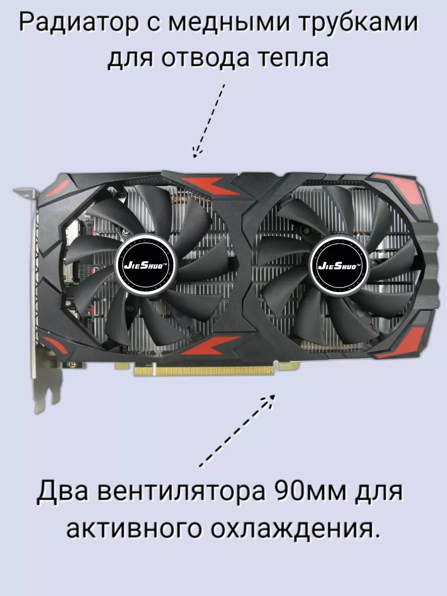 Видеокарта Radeon RX 590 8Gb GDDR5 (RX590 8 Гб) игровая JieShuo купить по  цене 11 060 ₽ в интернет-магазине Wildberries | 164656358