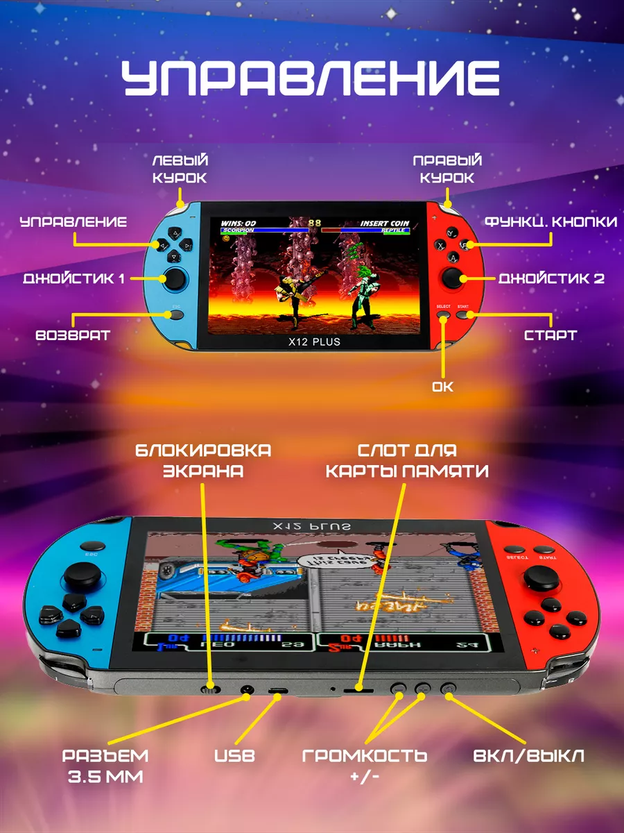 Игровая приставка портативная консоль для детей