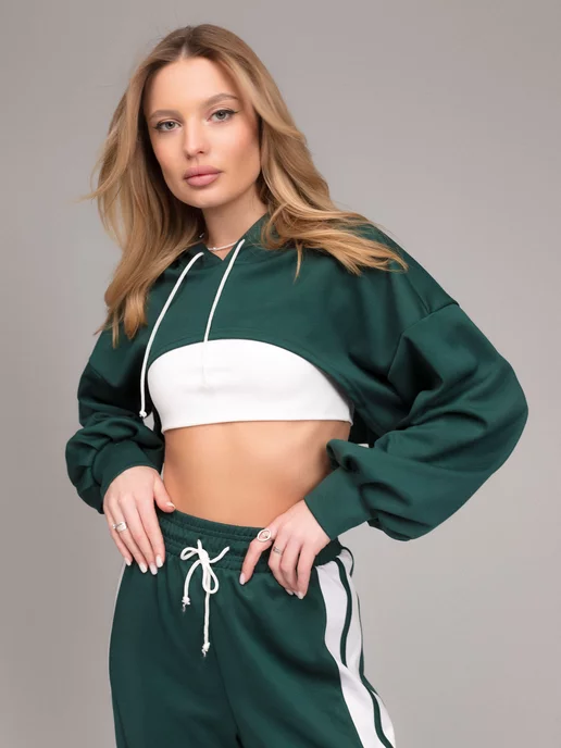 Puma crop store top hoodie