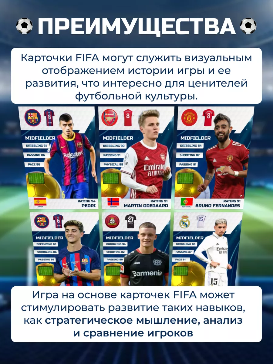 Футбольные карточки FIFA ТОП Футболистов Только звезды Luiziama Art купить  по цене 874 ₽ в интернет-магазине Wildberries | 165127654