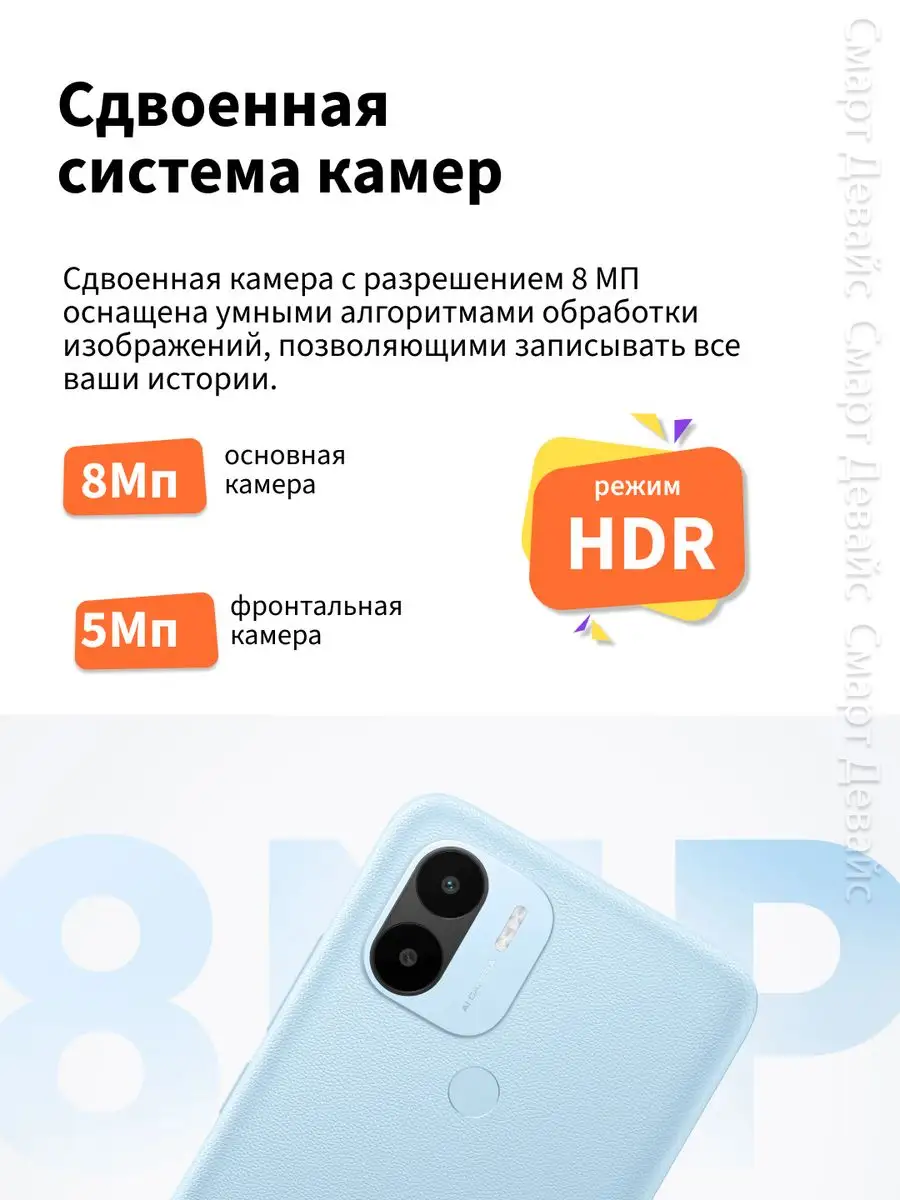 Xiaomi Смартфон Redmi A2+ 3GB+64GB Blue